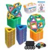 FAOKZE Blocs de Construction magnétiques 52 pièces,Jouets de Construction magnétiques à partir de 3-10ans Enfant,Ensemble de 