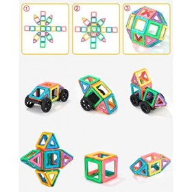 FAOKZE Blocs de Construction magnétiques 52 pièces,Jouets de Construction magnétiques à partir de 3-10ans Enfant,Ensemble de 