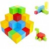 UiDor Blocs de construction magnétiques - Lot de 40 cubes magnétiques 3D pour garçons et filles - Carreaux magnétiques - Kit 