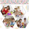 crystal toys,92 pièces de Construction Magnetique Enfant, Blocs Construction Magnétiques, Puzzle 3D 2D, Jouet Enfant 3+,Cadea