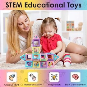 Dreamon Construction Magnetique Enfant 3 4 5 6 7 8 Ans Fille Garcon Jeu Bloc de Construction Magnétique 40 PCS, Jeux Magnetiq