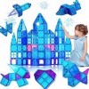 34PCS Construction Magnetique Enfant 3-6 ans Fille Garçon Bloc De Construction Magnétique Enfants Magnetic Tiles Jouet Jeux M