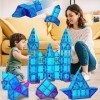 34PCS Construction Magnetique Enfant 3-6 ans Fille Garçon Bloc De Construction Magnétique Enfants Magnetic Tiles Jouet Jeux M