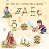DIAMOOKY Jeu de Construction Magnétique,52 pcs 3D Jouet Construction Colorés,Construction Magnetique Jeux éducatifs et Jouets