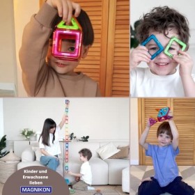 MAGNIKON Lot de 14 blocs de construction magnétiques pour le démarrage Taille standard, blocs de construction, boîtes magnéti