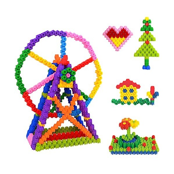 SIENIANLINE Ensemble dapprentissage à emboîtement, Ensemble de Jouets de Construction STEM - 3 Ans et Plus Jouets STEM 300 p