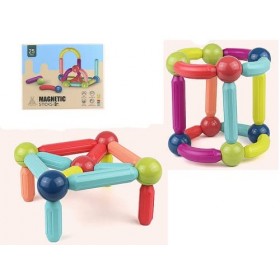 TSINGTAOIN Lot de 42 blocs de construction magnétiques - Boules et barres magnétiques Montessori - Jouet pour enfants - Pour 