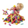 TSINGTAOIN Lot de 42 blocs de construction magnétiques - Boules et barres magnétiques Montessori - Jouet pour enfants - Pour 