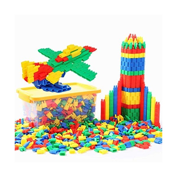 LONTG 450PCS Jeu de Construction Puzzle Enfants Ensemble Blocs Briques de  Construction Intelligence en Plastique DIY Jouet Ed