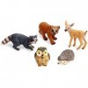 Lot de 5 figurines danimaux de la forêt pour gâteaux, animaux de la forêt