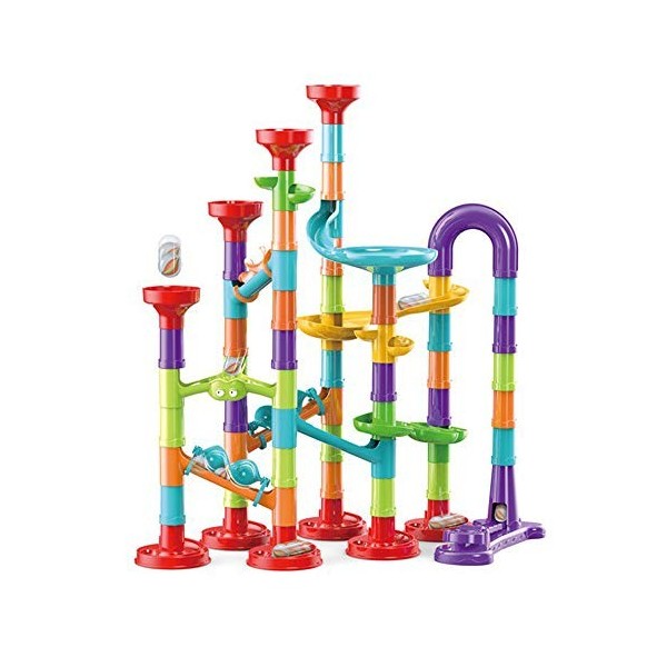 TOUFA Blocs de Construction,113 Pièces 3D Marble Run Set Construction Blocs de Construction STEM Jeux dapprentissage Éducati