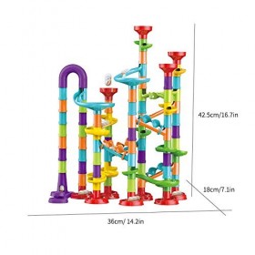 TOUFA Blocs de Construction,113 Pièces 3D Marble Run Set Construction Blocs de Construction STEM Jeux dapprentissage Éducati