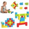 Lot de 40 Blocs de Construction magnétiques, Cubes magnétiques 3D pour Enfants, Jouets sensoriels pour Enfants, Blocs magnéti