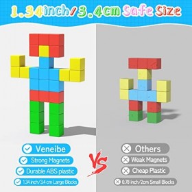 Blocs de Construction Magnétiques 48 pièces– Cadeaux de pour Les Enfants-Colorée Blocs Construction Magnétiques- Idéal Jouet 