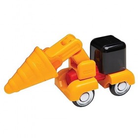 Stick-O Construction Vehicles Magnetic Building Blocks Set. Funky, Chunky Pieces to Make Diggers and Dumpers. Perfect for Lit