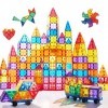 Mideer Lot de 60 carreaux magnétiques pour enfants, blocs magnétiques 3D pour tout-petits, jouets éducatifs STEM pour garçons