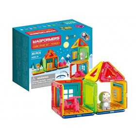 Magformers Cube House Penguin 20-Piece Magnetic Construction Toy. STEM Set with Magnetic Tiles and Accessories. Makes Differe