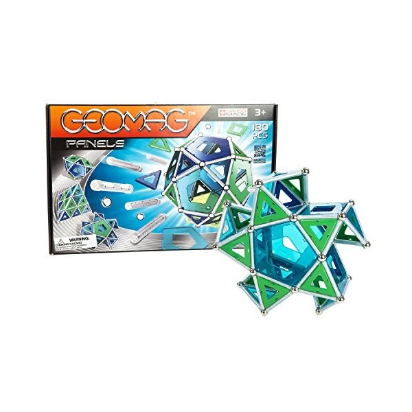 Geomag - Classic Panels, Constructions Magnétiques et Jeux Educatifs, 454, Multicolore, 180 Pièces