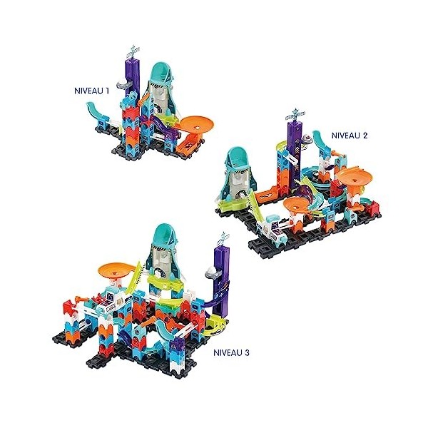 VTech Marble Rush - Circuit à Billes électronique Adventure Park Challenge L300E & Beginner Set S200, Jeu De Construction Enfant Dès 4 Ans