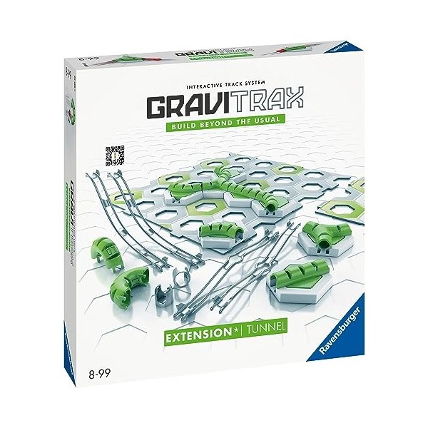 Ravensburger - GraviTrax - Set dextension Tunnels 18 pièces - Circuit de billes - Jeu de construction créatif - Parcours de 