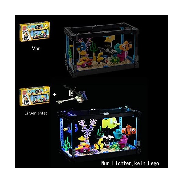 Kit de lumière pour Lego 31122 Creator Aquarium Modèle de Blocs de Construction Pas de modèle Lego , kit déclairage BrickBl