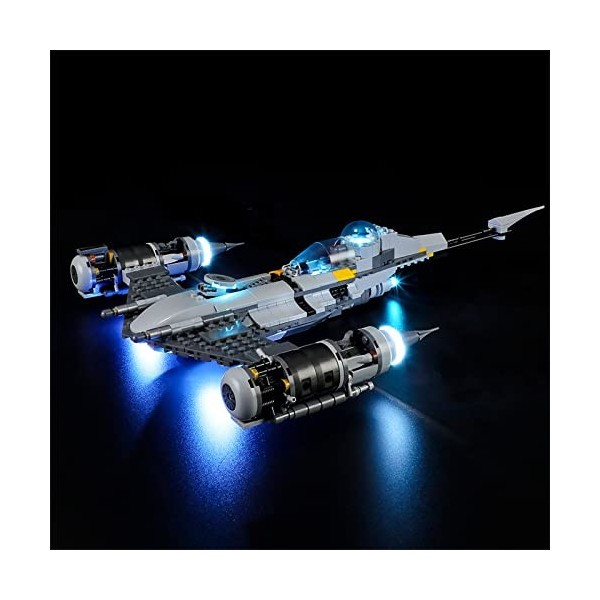 GEAMENT Jeu De Lumières Compatible avec Lego Le Chasseur N-1 Mandalorien - Kit Déclairage LED pour Star Wars 75325 Jeu Lego