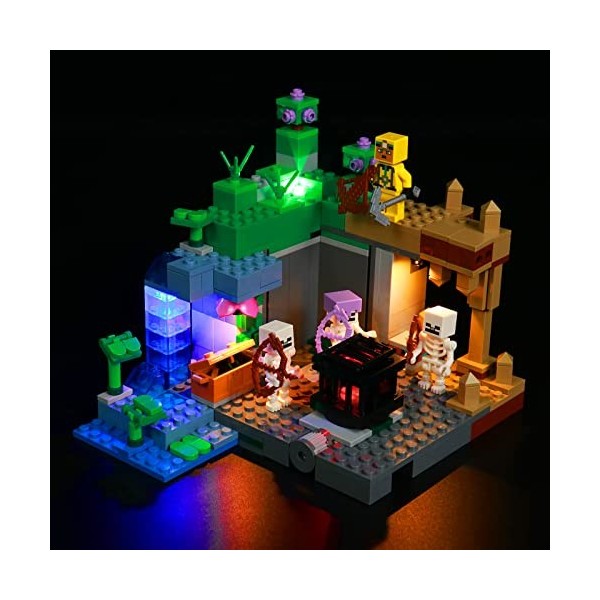 LocoLee Kit déclairage à LED pour Lego 21189 Minecraft Le Donjon du