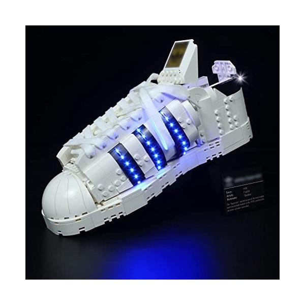 Jeu de LumièRe pour Lego Adidas Originals Superstar,Kit de LumièRe a LED pour Lego 10282 Adidas Ensemble Chaussure,IdéE de Ca