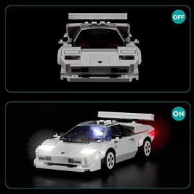 BrickBling Kit déclairage LED pour Lego 76908 Lamborghini Countach Speed Champions Collection modèle Lego Non Inclus, lumiè