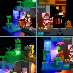 Jeu de lumières LED pour Lego 21189 Minecraft The Skeleton Fleece Toy Set modèle Lego Non Inclus, éclairage Uniquement , Déc