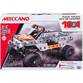 MECCANO - 4X4 SUV DE Course 10 MODÈLES - 10 Modèles Différents de Véhicules A Construire avec Direction et Suspensions - 225 