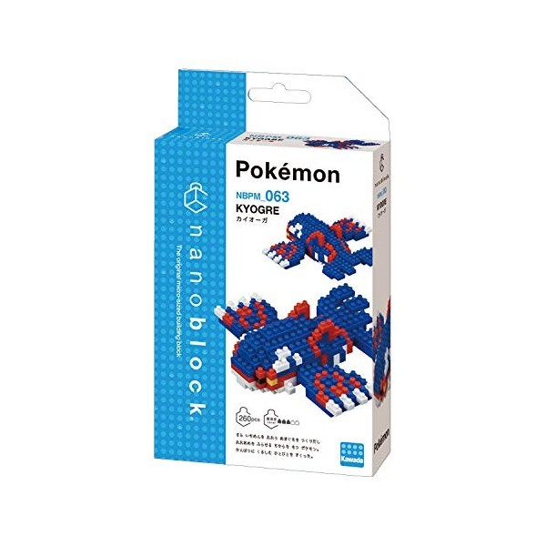 nanoblock - Kyogre [Pokémon], kit de construction série Pokémon, 260 pièces