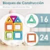 Blocs de construction magnétiques pour enfants Blocs magnétiques de couleurs, Carrelage magnétique comme jouets éducatifs et 