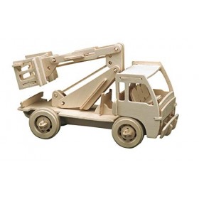 Pebaro 863&nbsp;–&nbsp;Jeu de Construction en Bois Set de véhicules de Chantier