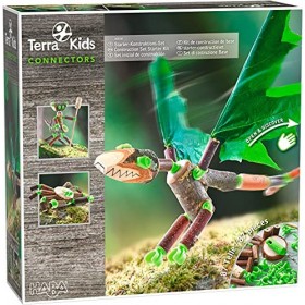 Haba 305341 Terra Kids Connectors – Construction Set Starter Kit- 87 Piece Set with Plastic Connectors, Cork & Hand Drill - A