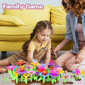 kramow Jouets de Jardin de Fleurs 114 PCS Jeu de Construction Créatifs Éducatif pour Enfants Jouet Cadeau 3 4 5 6 Ans