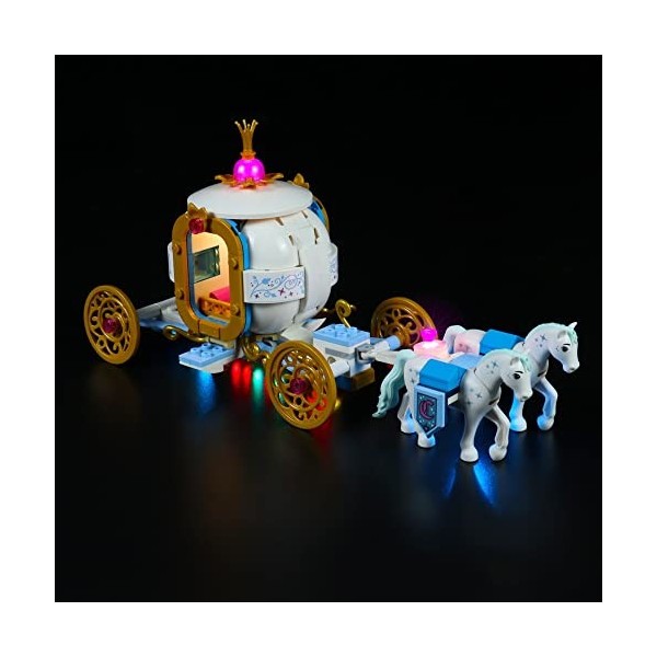 ASTEM Kit de LEDs pour Le carrosse Royal de Lego Cendrillon, LEDs Seulement pour Lego 43192 lumière Seulement, Pas de Set Le