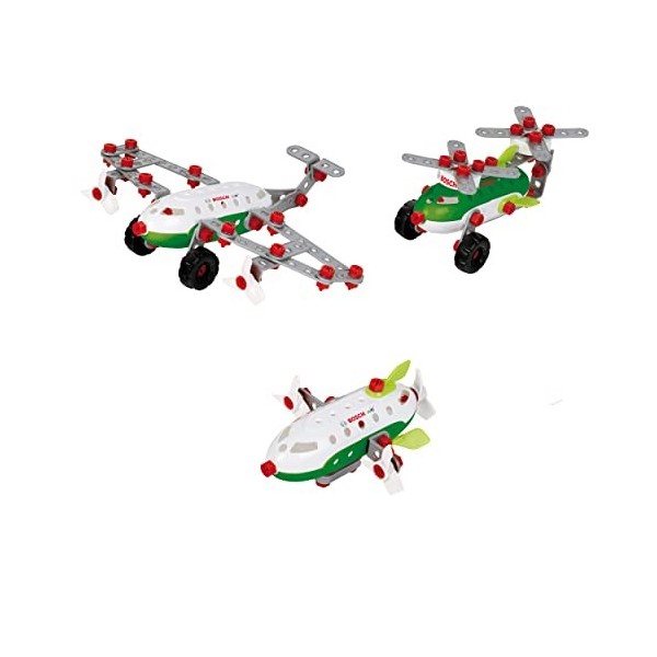 Theo Klein 8790 Bosch 3 en 1 Set de Construction "Aircraft Team" I Pour Construire Différents Engins Aériens I Jouet pour Enf