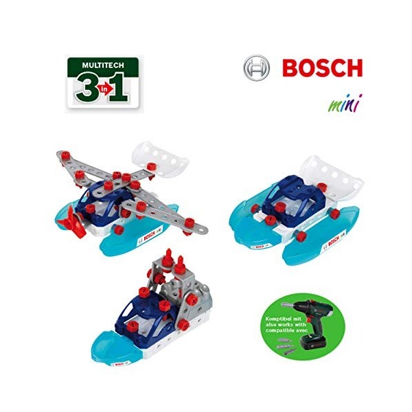 Theo Klein 8794 Bosch 3 en 1 Set de Construction "Watercraft Team" pour Construire Différents Engins Nautiques Jouet pour Enf