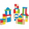 Hape Jouet en Bois Construction Enfant 12 mois et plus - Blocs de Construction en Érable Multicolore 50 Pièces - Fille et Gar