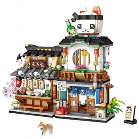 Holludle Izakaya Shop Mini blocs de construction, MOC Creative STEM Toys Friends Girl Model Set, 789 pièces blocs de serrage 