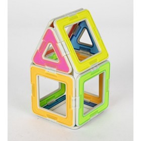 Magformers XL Neon 14-Piece Magnetic Construction Set Kit, 706005, Multicolore