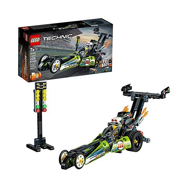 LEGO Technic 42103 - 2-en-1 Pull-Back - Top Fuel Dragster 225 pièces 