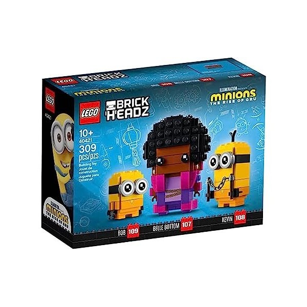 LEGO 40421 Minions Brickheadz Belle Bottom, Kevin und Bob