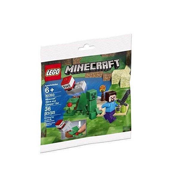 LEGO Minecraft 30393 Steve and Creeper Polybag Set Sac fourré Jouet