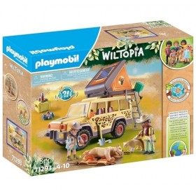 PLAYMOBIL 71293 Explorateurs avec véhicule tout terrain, découverte des animaux de la savane, univers Wiltopia avec plus de 8