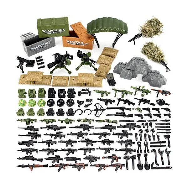Feleph Militaires SWAT Jouet pour Figurine de Soldat, Army WW2 Briques de Construction Accessoires Compatibles avec des Princ