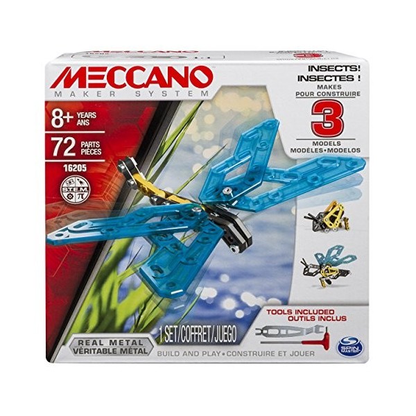 Meccano - 6033321 - Insectes - 3 Modèles - 72 pièces