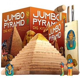 Dr. Daz - Kit jeux egypte fouilles archéologiques pour enfants-Grande pierre precieuse pyramide-Jouet pour enfants 4 5 6 7 8 