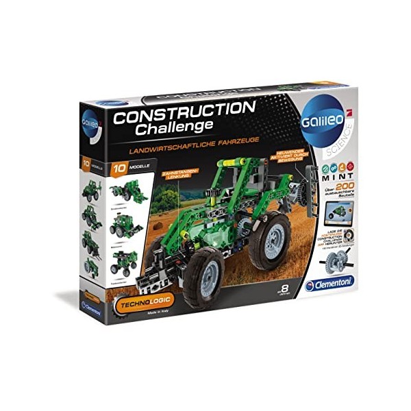 Clementoni - 59010.0 - Construction Set "Galileo - Véhicules Agricoles"